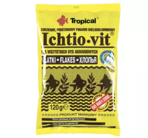 Сухий корм для акваріумних риб Tropical у пластівцях "Ichtio-Vit" 120 г (для всіх акваріумних риб)