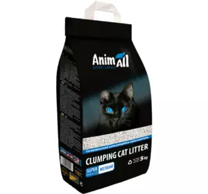Наповнювач AnimAll бентонітовий для котів дрібна фракція, 5 кг