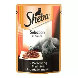 Sheba Selection in Sauce (пауч) Консервы для кошек с говядиной в соусе / 85 гр