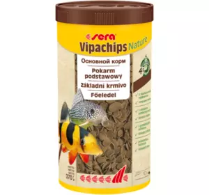 Sera (Сера) Vipachips Nature - Основний корм у вигляді чіпсів для всіх донних риб 1000 мл(370г)