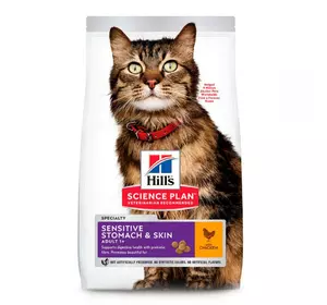 Корм для котів Хіллс Hills SP Feline Sensitive Stomach & Skin сухий корм для шлунку і шкіри з куркою, 7 кг