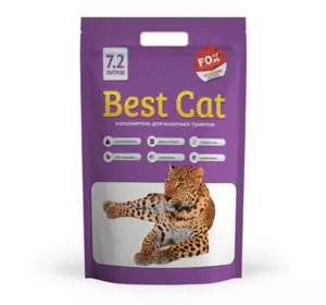 Силикагелевий наповнювач Бест Кет для котячого туалету Best Cat Purple Lawender 7,2 літрів