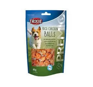 Ласощі для собак Trixie (TX-31701) Rice Chicken Balls кульки для собак з рисом та куркою 80 г