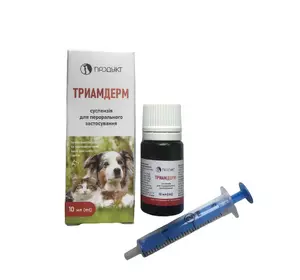 Триамдерм протисвербіжний та протизапальний засб для собак і котів 10 мл Продукт