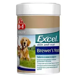 Пивні дріжджі 8in1 Excel Brewers Yeast для кішок і собак 140 таблеток (для шкіри і шерсті)
