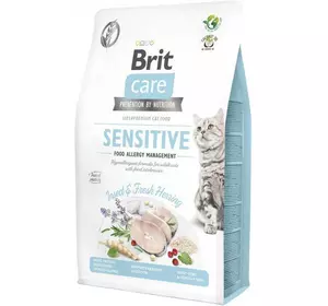 Сухий гіпоалергенний корм для котів Бріт Brit Care Cat GF Insect з комахами та рибою, 2 кг