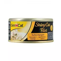Вологий корм GimCat Shiny Cat Filet для котів, курка та манго, 70 г