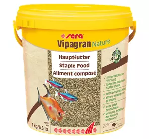 Sera (Сера) Vipagran Nature - Основний корм для всіх риб що харчуються в середніх шарах води 10 л (3 кг)