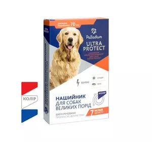 Нашийник Ultra Protect від бліх та кліщів для собак великих порід (70 см), синій