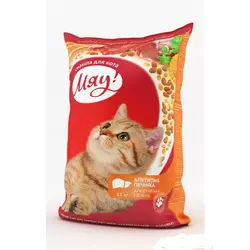 Сухий корм Мяу для дорослих кішок з печінкою 1 кг (на вагу)