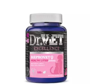 Вітамінно-мінеральна добавка Dr.Vet Reprovet Female Репровет для самок собак та котів 100 таблеток