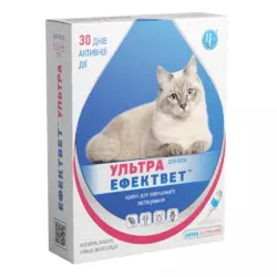 Ефектвет Ультра протипаразитарні краплі для кішок по 1 мл упаковка №5 піпеток