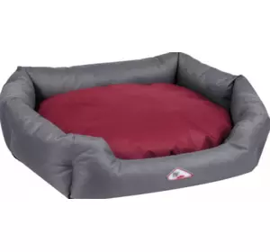 Лежак для собак і котів Pet Fashion "BOSPHORUS" 1 (60х53х18 см) Сіро-малиновий
