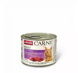 Вологий корм Animonda Carny для дорослих котів, з яловичиною та ягням, 200 г