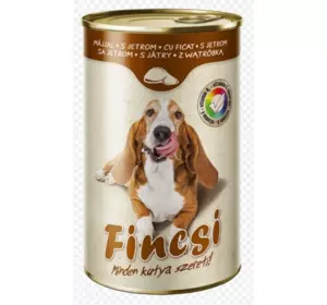 Вологий корм для собак "Fincsi" з печінкою, 1,24 кг