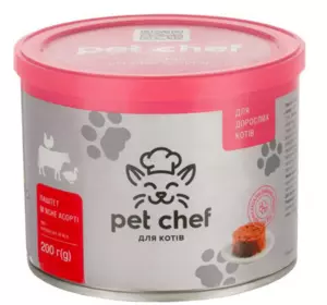 "Carnie Pet Chef"-паштет м'ясний для дорослих котів м'ясне асорті, 360 г