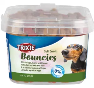 М'які ласощі для дрібних собак Trixie (TX-31507) Soft Snack Bouncies з ягням, птицею та шлунком 140 г