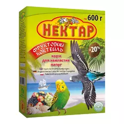 Корм Лорі Нектар Фруктовий Коктейль для хвилястих папуг, 600 г