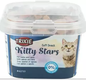 Trixie TX-42733 Soft Snack Kitty Stars 140 г - м'які зірочки для кішок з лососем та ягням