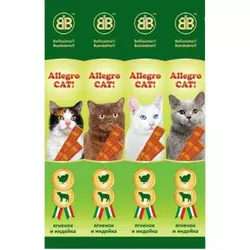 Ковбаски для котів Allegro Cat з ягням і індичкою 6х5 м