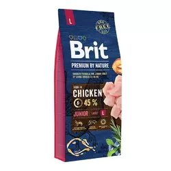 Сухий корм Бріт Brit Premium Junior L для цуценят і молодих собак великих порід, 15 кг