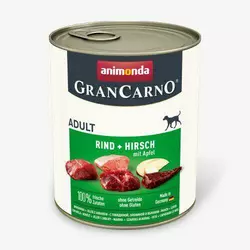 Вологий корм Animonda GranCarno для дорослих собак, з яловичиною, олениною та яблуком, 800 г