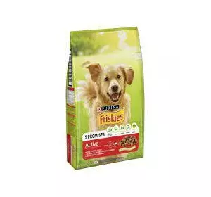 Сухий корм для дорослих активних собак Friskies Active з яловичиною 2.4 кг