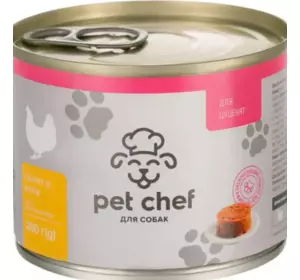 "Pet Chef"-паштет м'ясний для цуценят, курка 200 г