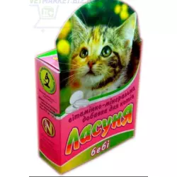 "Ласуня Бебі" вітамінно-мінеральна добавка для котів 100 таблеток, Норіс