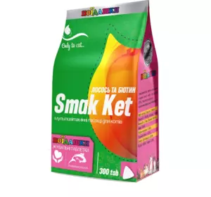 "Smak Ket" - мультивітамінні ласощі для котів "Лосось і Біотин", 300 таблеток (Круг)