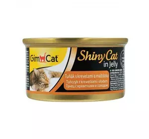 Вологий корм GimCat Shiny Cat для котів, креветки і мальт, 70 г