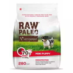 Сухий корм для цуценят Vet Expert Raw Paleo Puppy Mini Beef з яловичиною 280г