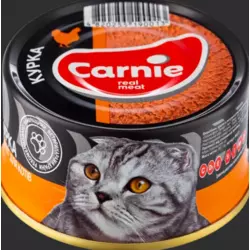 М'ясний паштет для котів Карні Carnie консерви для кішок з куркою 90 г