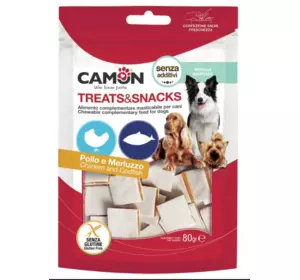 "Camon Treats & Snacks" - ласощі для собак "Сендвіч безглютеновий з куркою та рибою" , 80г