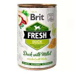 Консерви для собак Бріт Brit Fresh Duck with Millet з качкою і пшоном, 400 г