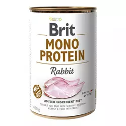 Консерви для собак Бріт Brit Mono Protein Rabbit з кроликом, 400 г