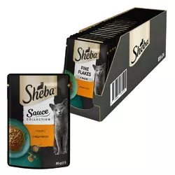 Вологий корм Sheba (Шеба) Sauce для дорослих кішок з індичкою в соусі 85 г (блок 28 шт)