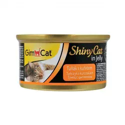 Вологий корм GimCat Shiny Cat для котів, тунець та курка, 70 г