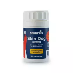 Мультивітамінні таблетки Smartis Skin Dog Premium (60 таблеток) для щоденного раціону собак
