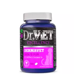 Вітамінно-мінеральна добавка Dr.Vet Dermavet (Дермавет) для собак та котів 100 таблеток
