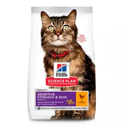 Корм для котів Хіллс Hills SP Feline Sensitive Stomach & Skin з куркою для здорової шкіри і травлення 300 г