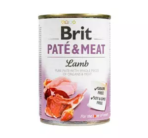 Вологий корм Brit Care Pate & Meat для собак, з ягням, 400 г