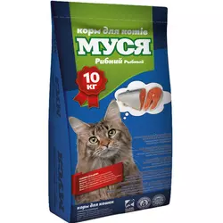 Корм для кішок Муся 10 кг зі смаком риби