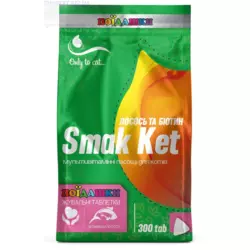 "Smak Ket" - мультивітамінні ласощі для кошенят "Лосось і Пробіотик", 300 таблеток (Круг)