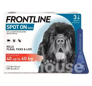 Frontline (Фронтлайн) Спот-Он від бліх і кліщів для собак вагою от 40 до 60 кг