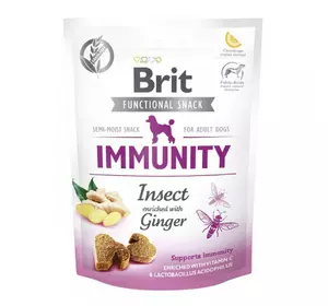 Brit Care Dog Functional Snack Insect & Ginger Immunity Ласощі для собак з комахами і імбирем 150 г