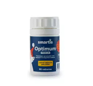 Мультивітамінні таблетки для собак Smartis Optimum Premium із залізом (60 таблеток) для щоденного раціону собак
