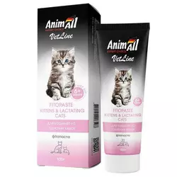 Фітопаста AnimAll VetLine Kittens & Lactating Cats для кошенят і годуючих кішок, 100 г