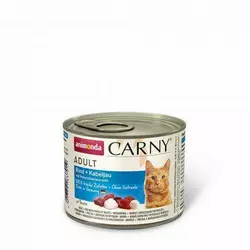 Вологий корм Animonda Carny для дорослих котів, з яловичиною, тріскою та коренем петрушки, 200 г