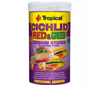 Сухий корм для акваріумних риб Tropical у паличках "Cichlid Red & Green Medium Sticks" 1л/360г (для всіх цихлід)